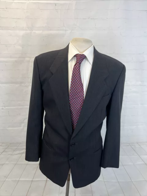 Giorgio Armani Men's Dark Gray Striped Wool Suit 39R 32X31 $2,195