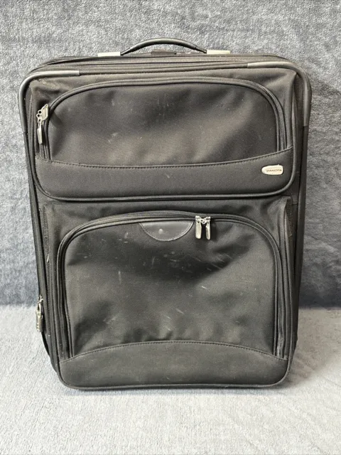 Dakota Tumi 27” Expandable Suiter Luggage BLACK 2 Wheel Rolling Bag Expandable