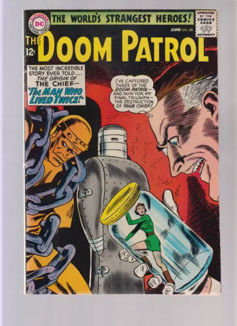 Doom Patrol #88 - Bob Brown Cover Art. Origin of the Chief. (6.5/7.0) 1964