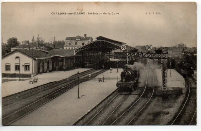 CHALONS SUR MARNE - Marne - CPA 51 - Gare Train - Intérieur de la Gare 7