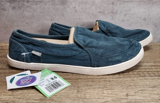 New Sanuk Women's Pair O Dice Canvas Slip-On Sneakers Size 9.5 M