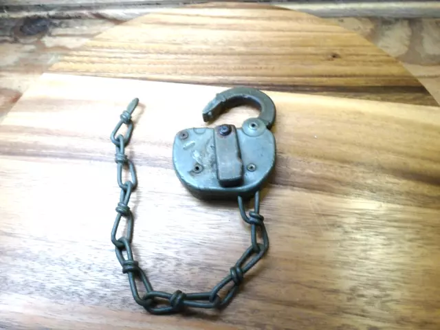 Antique Genuine Railroad Padlock made in Portugal