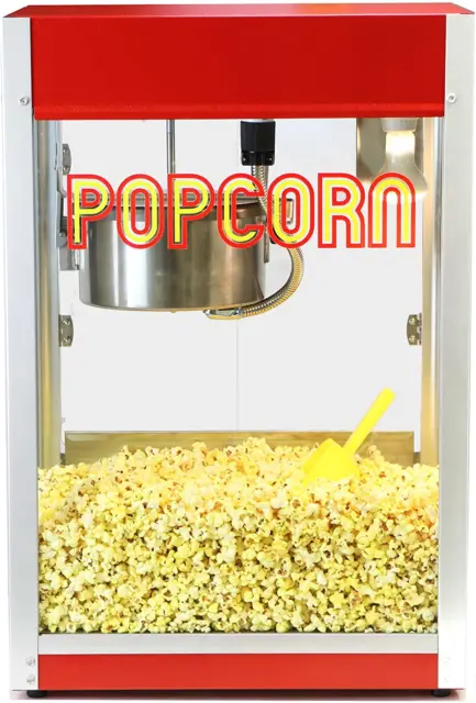 Venue-Pop Commercial Popcorn Machine, 8 Oz, Red and Yellow