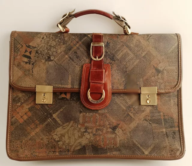 Cartella Da Donna Vintage Giannini- 24H Borsa Lavoro Porta Pc Notebook Documenti