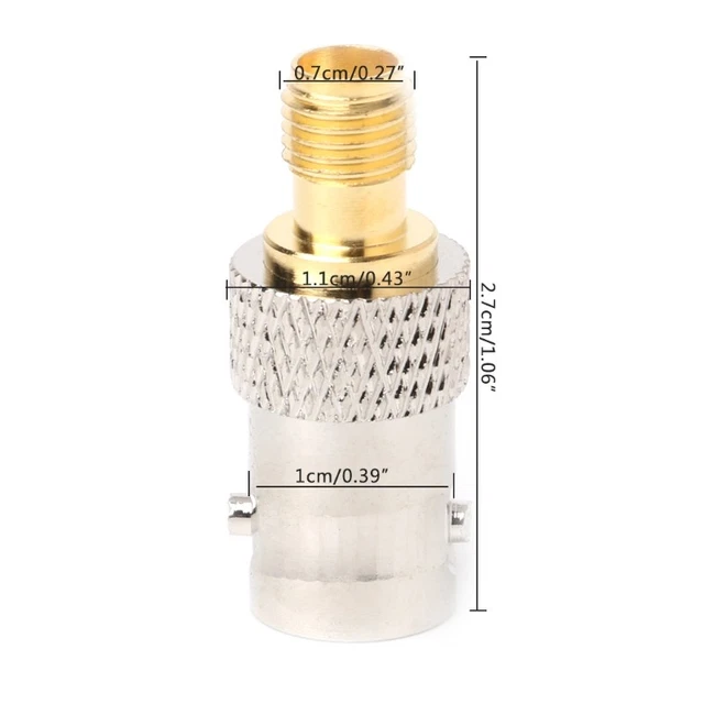 BNC FEMALE PLUG to SMA Female Jack Adapter Copper Connector Converter £ ...