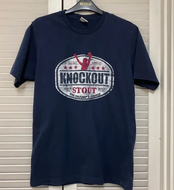 Old Navy Knockout T-Shirt Stout Beer Boxing Vintage 1990 Faded