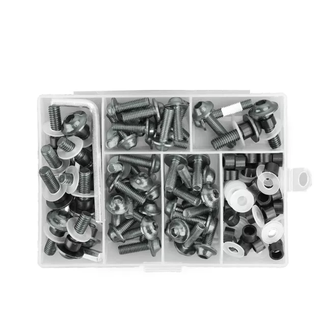 158x Motorbike TIT Fastener Clip Screw Kit Windscreen Fairing Bolt