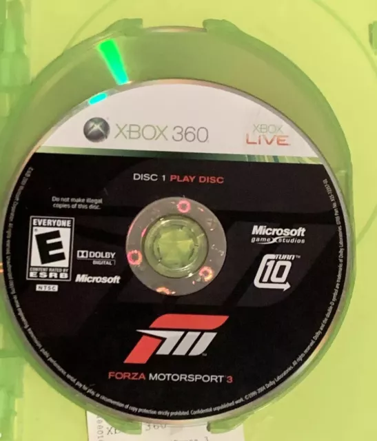 Forza Motorsport 3 (2 Disc Set) (Microsoft Xbox 360, 2009) Disc Only