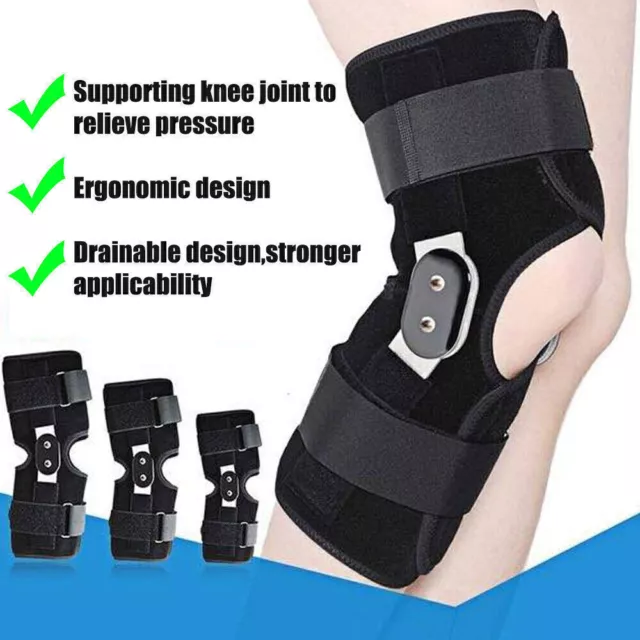DUAL HINGED KNEE Guard Arthritis Support Brace Strap Wrap Stabilizer ...