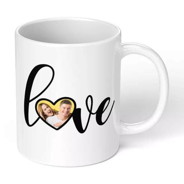 Personalised Photo Mug Valentines Day Coffee Tea Cup His Hers Cute Love Heart