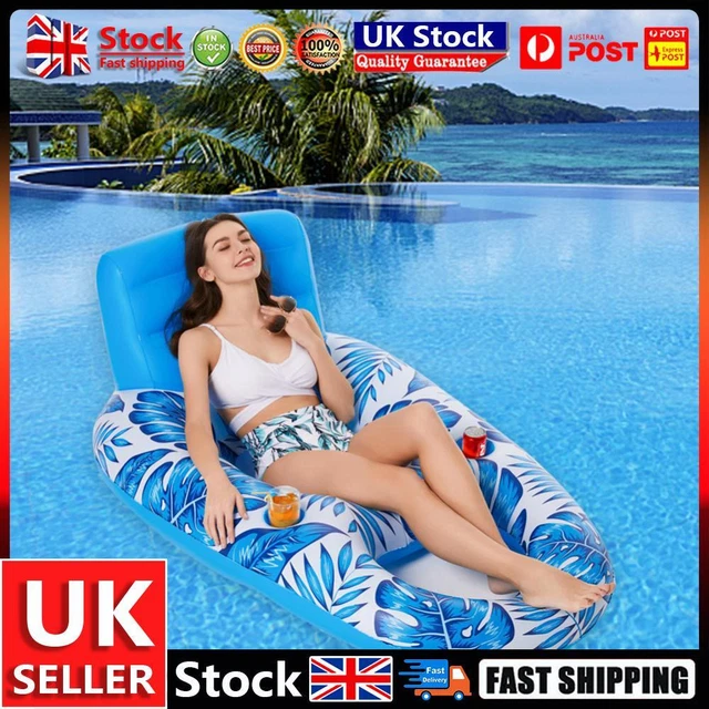 Floating Boat Lounge Portable Swim Ring PVC for Beach Vacation/Family Pool Party