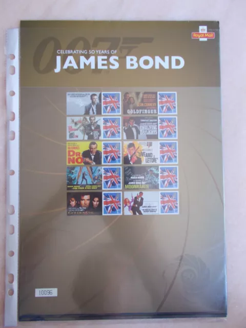 2012 Celebrating 50 Years of James Bond Limited Edition Smiler Sheet LS310 U/M