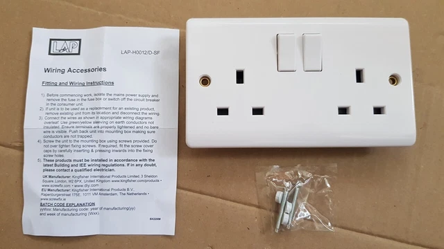 Knightsbridge Interruttore Presa 13A 2 Gang: Design Moderno E Antibatterico Per La Tua Casa - 5