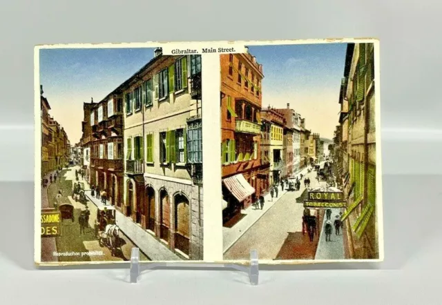 Vintage Postcard 1910's Gibraltar Main Street