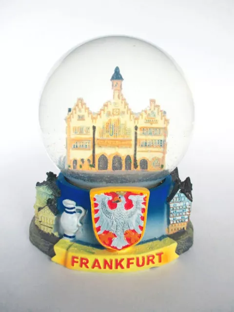 Frankfurt Snow Ball XL Roman Skyline Snowglobe Germany Souvenir