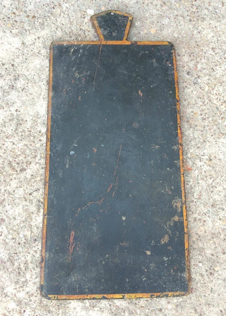 Antique Vintage Beginning Handmade Wood Painted Lacquer Chord Slate Writing