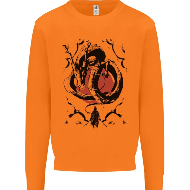Felpa maglione Samurai Warrior Dragon & Sun Fantasy MMA 7