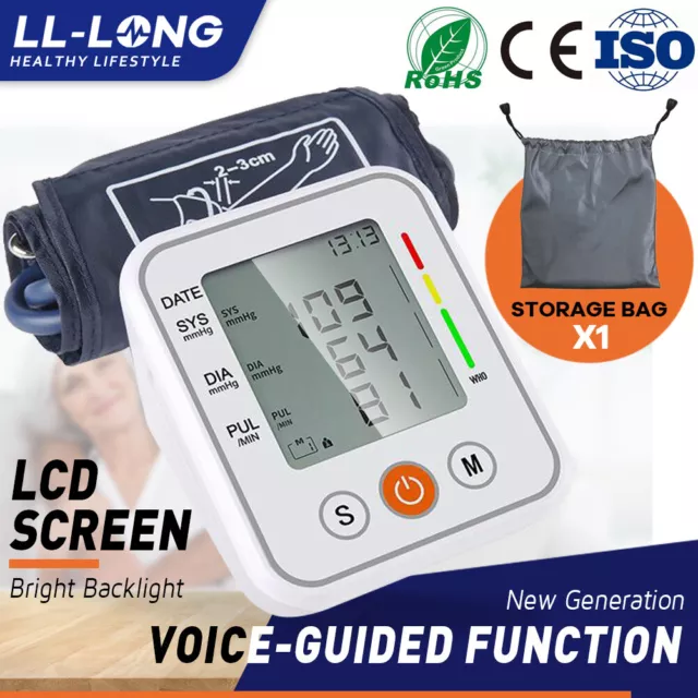 Automatic Upper Arm Blood Pressure Monitor BP Machine Pulse Meter Cuff Digital