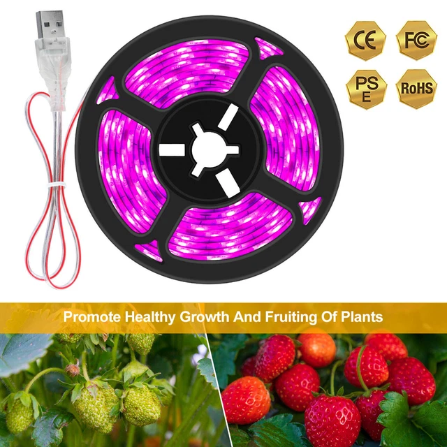 LED WATERPROOF GROW Light Strip Full Spectrum Lamp For Indoor Plant Veg ...