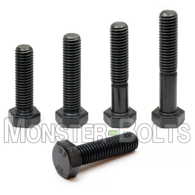 M8 Hex Cap Bolts / Screws, 10.9 Alloy Steel, Metric Coarse 1.25 DIN 933 931 Tap