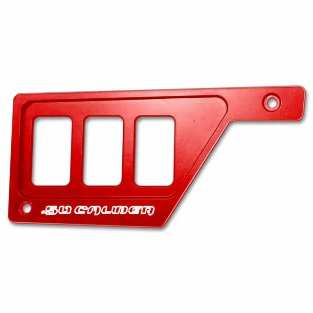 Billet Left Dash Panel Plate Bezel 3 Rocker Switch Polaris RZR XP1000 Havasu Red