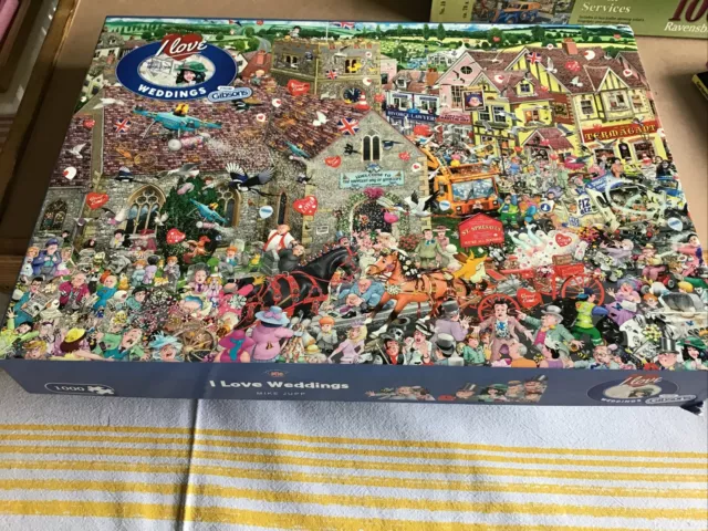 1000 piece GIBSON jigsaw puzzle I LOVE WEDDINGS COMPLETE