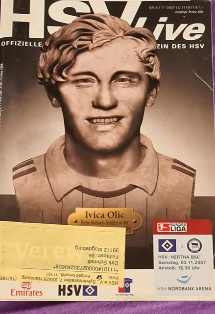 2007/08 1.BUNDESLIGA HAMBURGER SV Hertha BSC Berlin EUR 1,00
