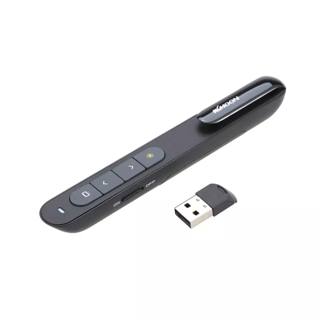 Schwarz 2.4G 10m Fernbedienung PPT Presenter mit USB Receiver