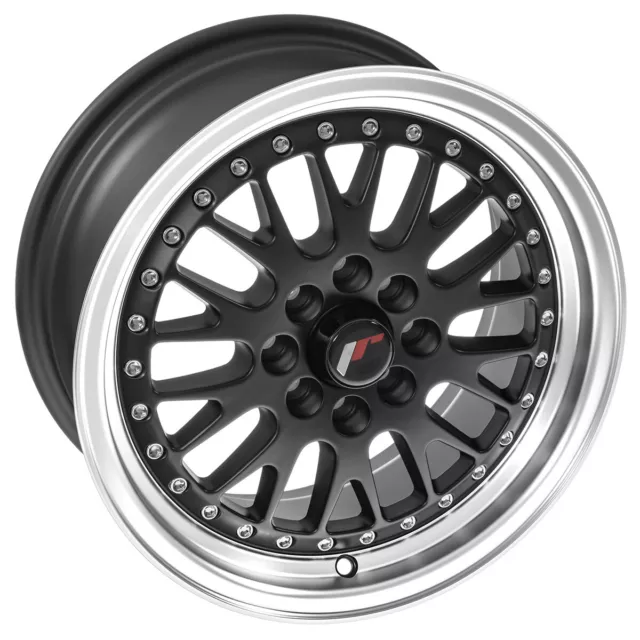 Japan Racing JR10 Alloy Wheel 15x7" 4x100 / 4x108 ET30 Matt Black / Polished Lip