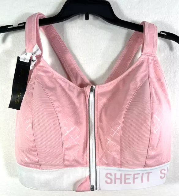 SHEFIT Ultimate Sports Bra Size 4 Luxe Women's Zip Front High Impact  Adjustable