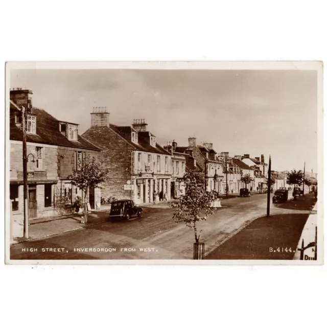 INVERGORDON High St From West, Ross & Cromarty RP Postcard Postally Used 1957