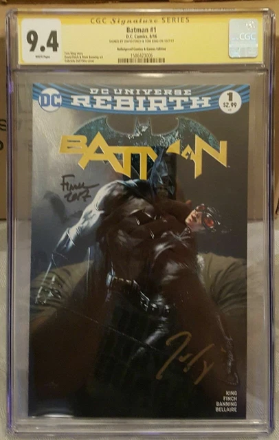 Batman #1 Rebirth Bulletproof Del Otto Cover 9.4 CGC SS Tom King & David Finch