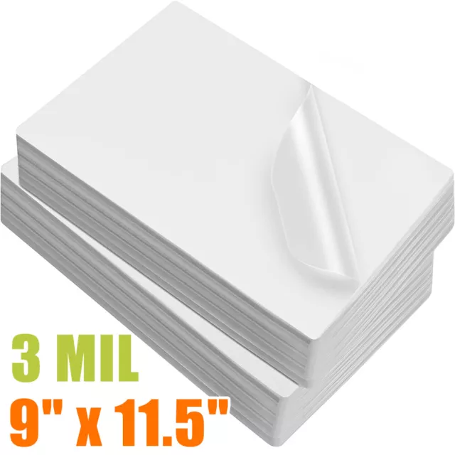 100Pack Thermal Laminating Pouches 3 Mil 9" x 11.5" Letter Size Laminator Sheets