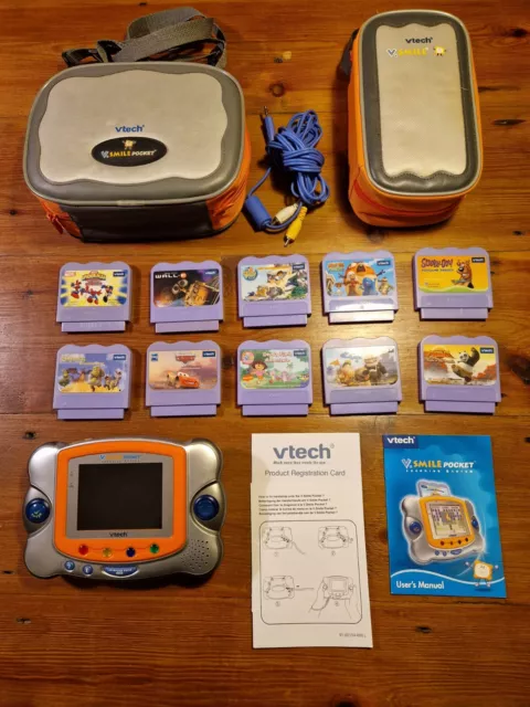 Console V Smile pocket + 5 jeux - Vtech - Label Emmaüs