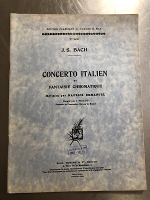Bach Concerto deux piano Ut partition de poche orchestre Eulenburg 730 