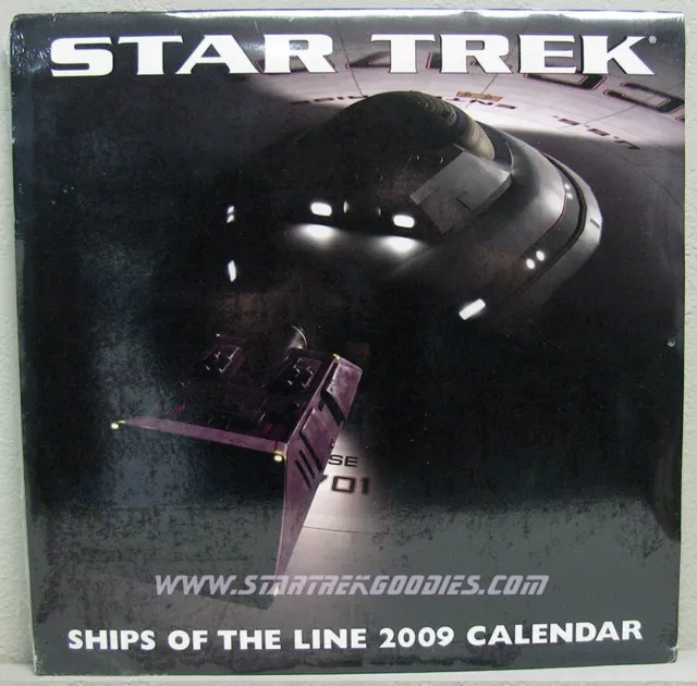 Star Trek "Ships of the Line" 2009 Wall CALENDAR Factory Sealed Near MINT!