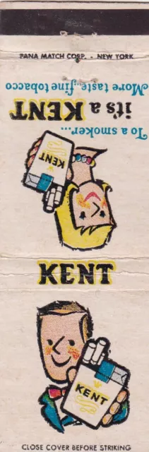 Kent Cigarettes Man & Woman Matchbook 1960's