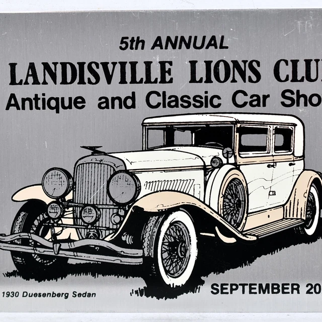 1987 LANDISVILLE LIONS Club International Antique Car Show 1930