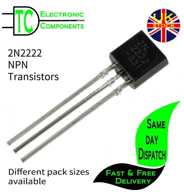 2N2222 NPN TO92 General Purpose Low Noise Transistors Packs of 10 20