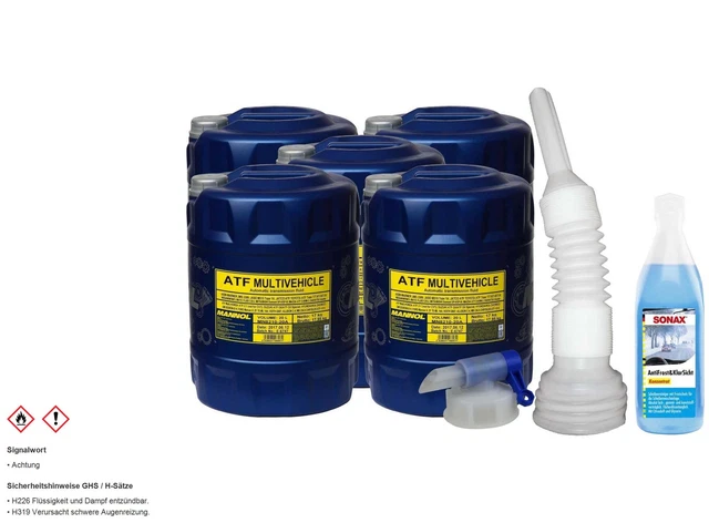100L mannol MN8218-20 Atf Multi Véhicules Huile de Transmission Automatique Hahn
