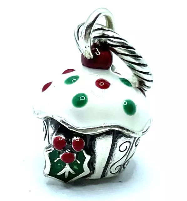 Brighton Christmas Holly Cupcake Red Green Sprinkles Holiday Merry Charm NWOT