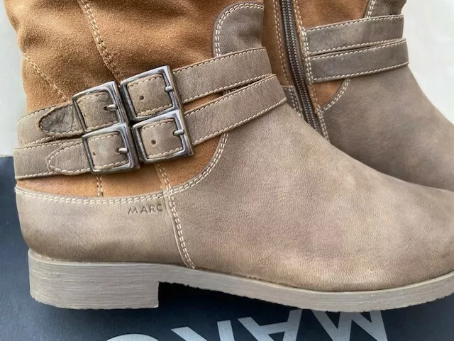 Marc Shoes Sina Chaussures Femme 40 Bottes Fourrées Plissées Warm UK7 Neuf 3