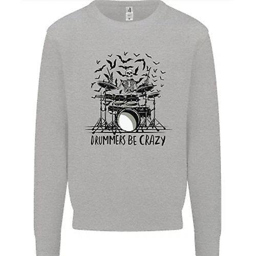Skeleton Drummer Be Crazy Drumming Drum Mens Sweatshirt Jumper