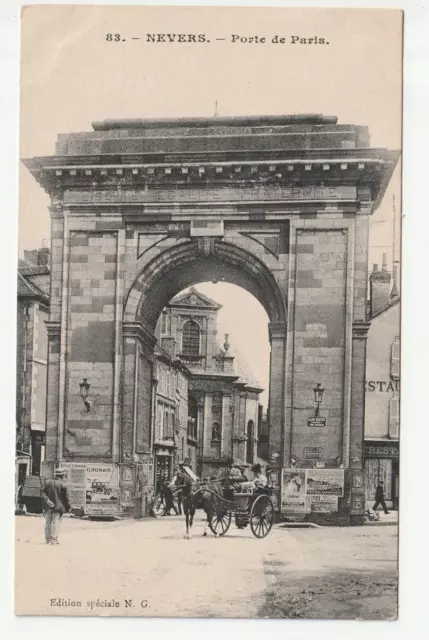 NEVERS - Nievre - CPA 58 - la porte de Paris