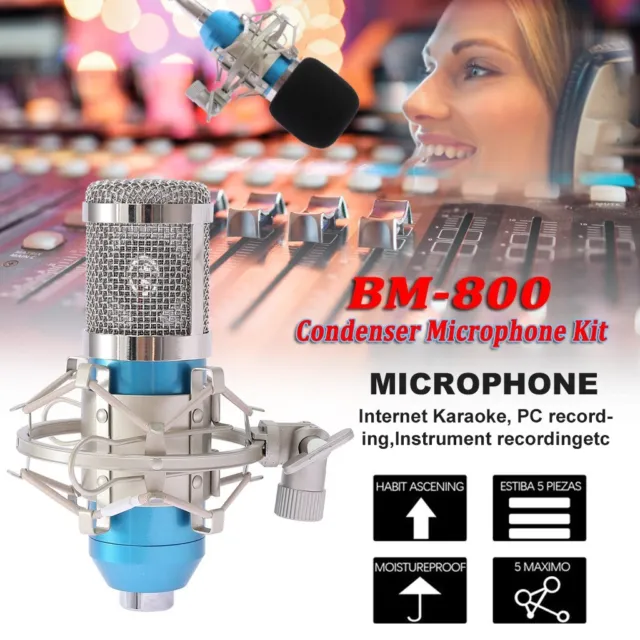 BM-800 Condenser Microphone Kit,for Singing Broadcasting Studio Recording