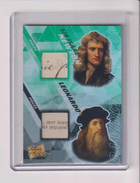 2021 Pieces Of The Past Dual Dual Relic Sir Isaac Newton - Leonardo Da Vinci