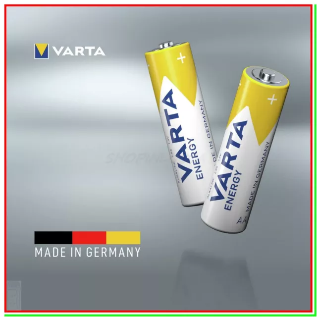 40 Pile AA VARTA Batterie Stilo Alcaline (no zinco) Made in Germany scade 2027 2