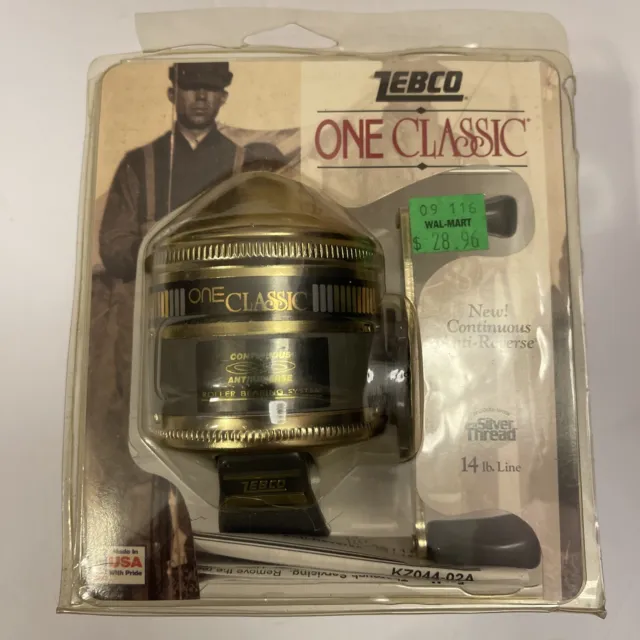 ZEBCO ONE CLASSIC Spincast Reel Gold With Continuous Antireverse $9.99 -  PicClick