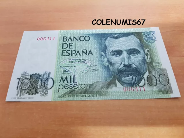 1000 Pesetas España Spain Spanien 1979 - Sc Unc - Numero Muy Bajo 6411 3