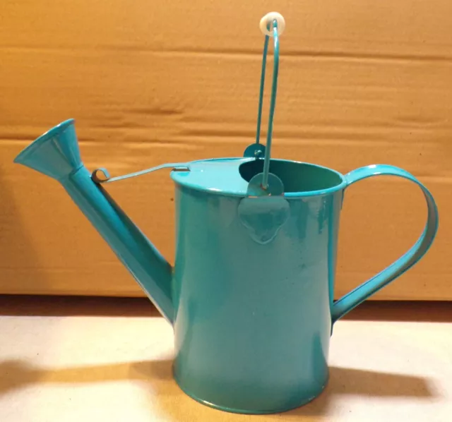 Little Garden Angels Blue Metal Childs Watering Can with handle